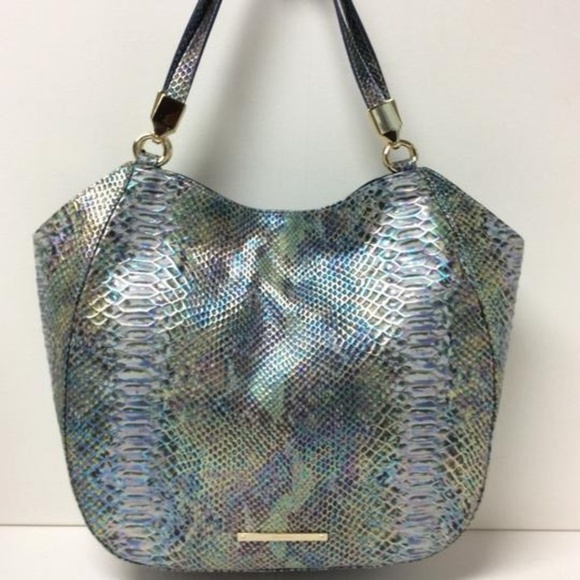 Brahmin Handbags - Brahmin Marianna Moonstone Seville Snakeskin